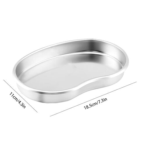 Stainless Steel Tray Kidney Bowl Kidney Shaped Basin Reusable Metal Dish S in Kuwait