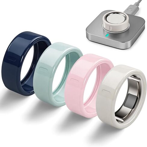 4 Pack Ring Cover Compatible with Oura Ring Gen 4/Gen 3 Horizon/Heritage, Anti-Scratch Ultra Thin Smart Ring Accessories for Men Women, Ceramic-Look Soft TPU Ring Case (Not for 4 Ceramic/Gen5) in Kuwait