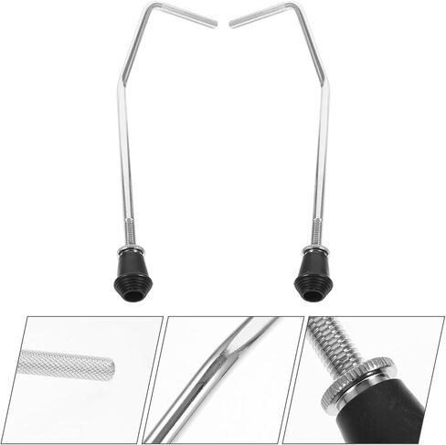 Kisangel 2Pcs Metal Tom Drum Holder Stand with Bass Drum Legs Bracket Percussion Instrument Mount Accessory for Set Performance and Display in Kuwait