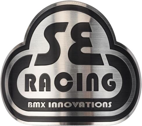 SE Racing BMX bicycle stainless steel head tube badge - SILVER & BLACK in Kuwait