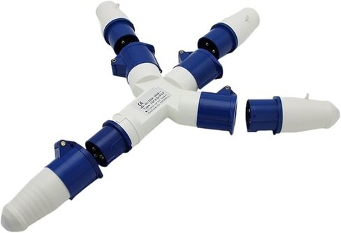 Multifunctional Socket Plug Industrial 3-pin 16A one-Point Three-one Male Three-Female 1013 Three-Pole(1013 Set) in Kuwait