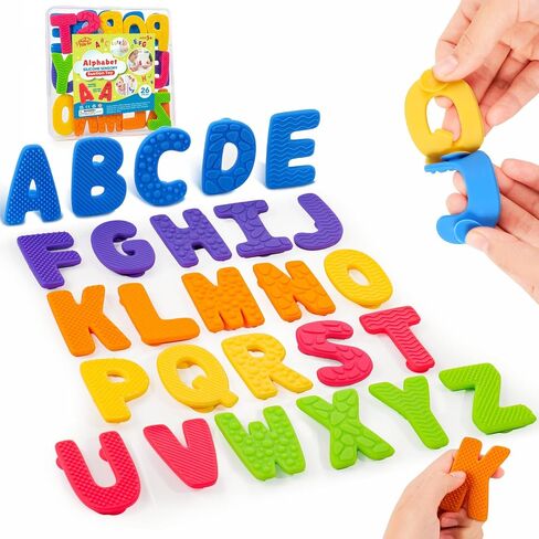 Alphabet ABC Learning Educational Toys - Textured Sensory Fidget Toys for Toddlers Kids - Educational Tools Suction Toy for Autsim - Preschool Learning Activity Toddler Toy for 2 3 4 5 Year Old Kids in Kuwait