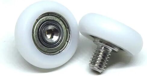 4 Pieces BSR69622-7C1L8M6 POM Round Pulley with M6 Screw OD 22mm Nylon Coated Plastic Bolt Roller in Kuwait