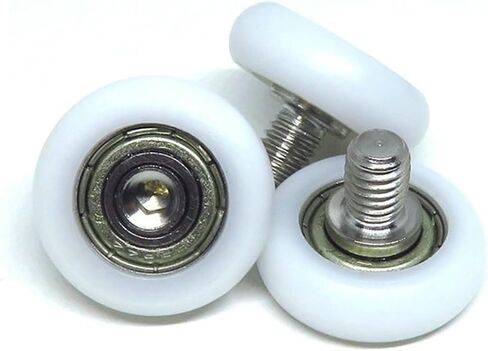 4 Pieces BSR69622-7C1L8M6 POM Round Pulley with M6 Screw OD 22mm Nylon Coated Plastic Bolt Roller in Kuwait
