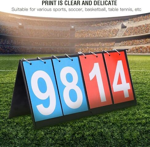 Portable Table Top Scoreboard Flipper, Multi Sports Score Flip Scoreboard, Red and Blue in Kuwait