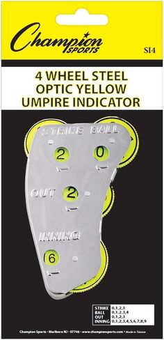 4-Wheel Optic Yellow, Steel Umpire Indicator - Strikes, Balls, Outs, Innings in Kuwait