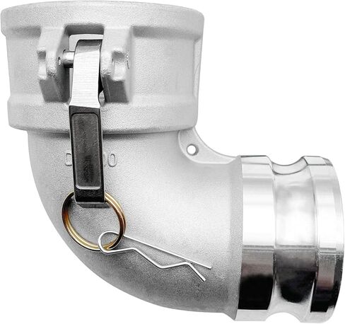 SAFBY Aluminum Type DA Camlock Fitting, 90° Elbow, 3" Female x 3" Male (DA90-30-AL)， Industrial-Grade Liquid Transfer Coupling for Petroleum, Chemicals & Water in Kuwait