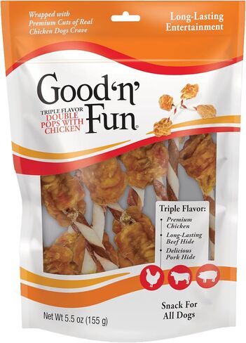 Good'n'Fun Good ’n’ Fun Triple Flavor Dumbbells 5.5 Ounces, Gourmet Dog Snacks in Kuwait