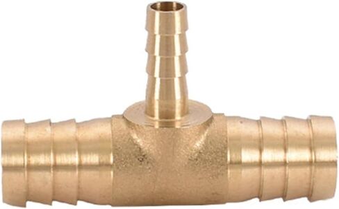 Bronze T-type Reducer Fitting, Suitable For 4mm, 5mm, 6mm, 8mm, 10mm, 12mm, 14mm, 16mm Hoses, With Hooked End, Adapter(8-6-4mm OD,5PCS) in Kuwait