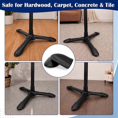 Aurelema 18 Pcs Universal Music Stand Foot Pads Protector, Anti Scratch Floor Protector Caps for Wood Tile Hard Floors, Easy Slip On Rubber Tips for Performance Practice Room in Kuwait