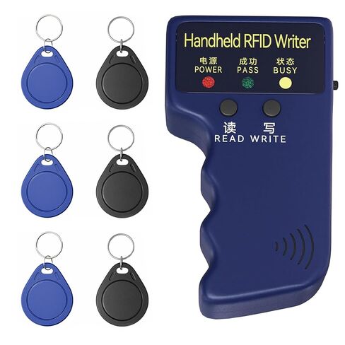 ناسخة محمولة، قارئ RFID، إعادة كتابة 125 كيلو هرتز، ناسخة بطاقة الهوية الذكية، قارئ التحكم الذكي في الوصول، يتضمن 6 قطع سلاسل مفاتيح T5577 فارغة قابلة للكتابة in Kuwait