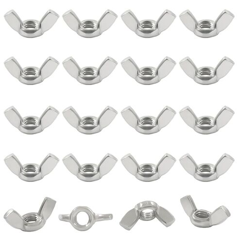 20PCS M8 Wing Nuts, 307 Stainless Steel Hand-Tighten Butterfly Nuts with Anti-Loosening Design for Industrial Machinery, Auto Repair & Home DIY in Kuwait