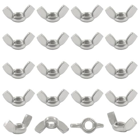 20PCS M8 Wing Nuts, 307 Stainless Steel Hand-Tighten Butterfly Nuts with Anti-Loosening Design for Industrial Machinery, Auto Repair & Home DIY in Kuwait