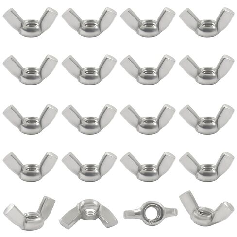 20PCS M8 Wing Nuts, 307 Stainless Steel Hand-Tighten Butterfly Nuts with Anti-Loosening Design for Industrial Machinery, Auto Repair & Home DIY in Kuwait