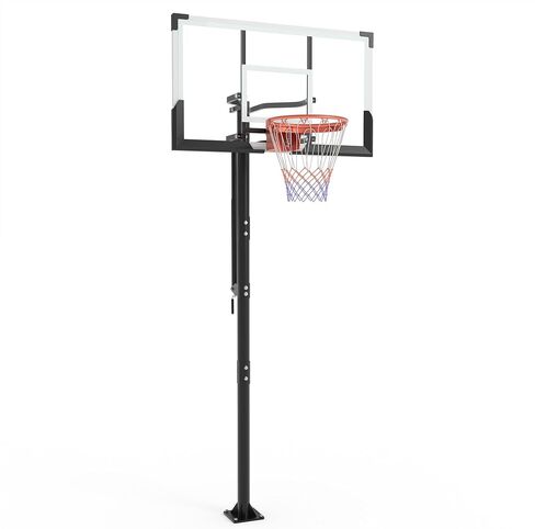 Garvee 54 Inch In Ground Basketball Hoop Outdoor 7.7-10FT Adjustable Height with Crank, in-Gound Basketball Goal System with Shatterproof PC Backborad and Solid Steel Rim in Kuwait