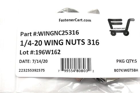1/4-20 Stainless Steel Wing Nuts 1/4-20 Butterfly Nuts 316 Marine Grade Stainless Steel (5 Pieces) in Kuwait