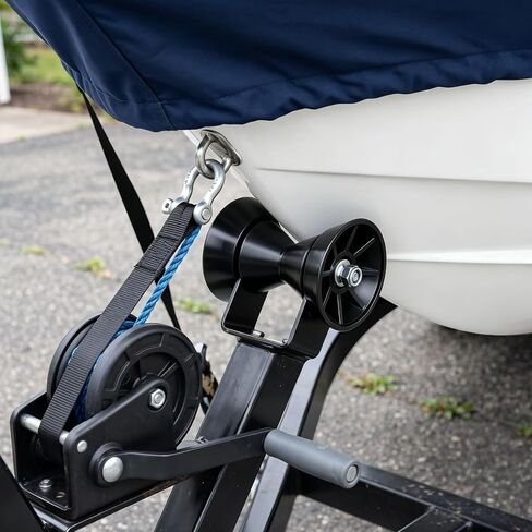 yarlung 3 Inch Boat Trailer Roller, Assembly Bow Roller with Spoke Fits 1/2" Shaft, Boat Trailer Bracket with End Bells Bow Stop, Black in Kuwait