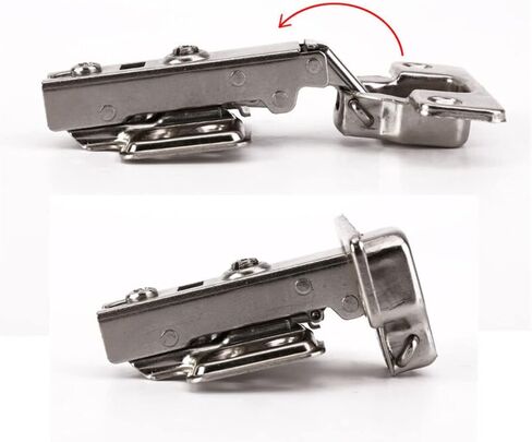 Stainless Steel T-Strap Heavy Shed Hinges 10x Soft Close Full Overlay Cabinet Hydraulic Door Silent Damping with Screws in Kuwait
