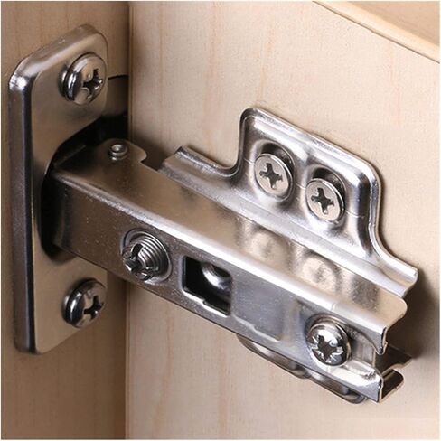 Stainless Steel T-Strap Heavy Shed Hinges 10x Soft Close Full Overlay Cabinet Hydraulic Door Silent Damping with Screws in Kuwait