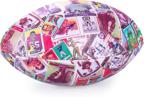 Crown Sporting Goods Vintage Gridiron Legends Football, Official Size 9 Collector's Ball with Air Pump, Red Grange, Jim Thorpe, Johnny Unitas, and More in Kuwait