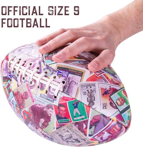 Crown Sporting Goods Vintage Gridiron Legends Football, Official Size 9 Collector's Ball with Air Pump, Red Grange, Jim Thorpe, Johnny Unitas, and More in Kuwait