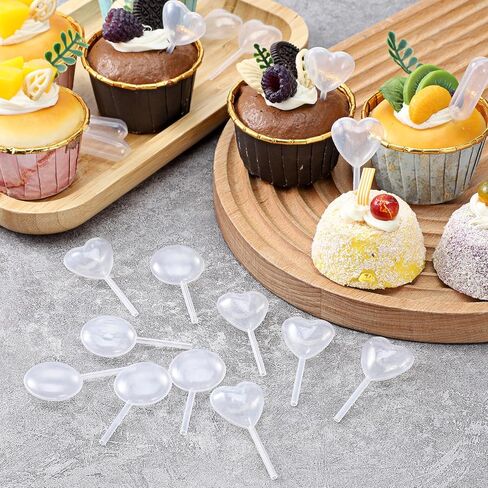 150 Pcs Heart-Shaped and Round Plastic Pipettes Cupcakes Pipettes 4ml Plastic Pipettes Dropper for Cupcakes Mini Pipette Pipette Dropper for Chocolate Birthday Party and Holiday Decoration(3 Shapes) in Kuwait