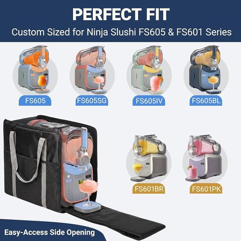 حقيبة حمل مبطنة لسلسلة Ninja Slushi Max FS605(XXL) وFS601(XL) | حقيبة سفر مقاومة للماء لآلة سلاشي، حقيبة شديدة التحمل مع حزام كتف وجيوب تخزين، أجزاء صلبة عالية القوة in Kuwait