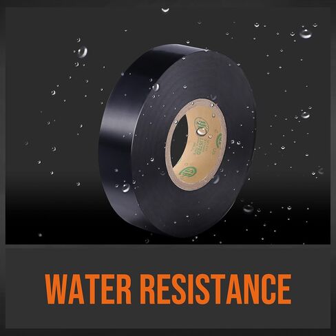 Lichamp 40 Pack Black Electrical Tape Waterproof, 3/4 in x 66ft, Industrial Grade UL/CSA Listed High Temp Electrical Tape Electric Super Vinyl in Saudi Arabia