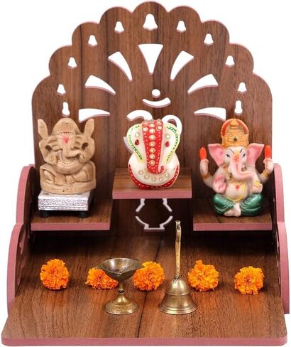 Indian Wooden Home Temple, Handcrafted Wooden Home Temple for Daily Worship Space Like Home, Office Decor Item in Kuwait
