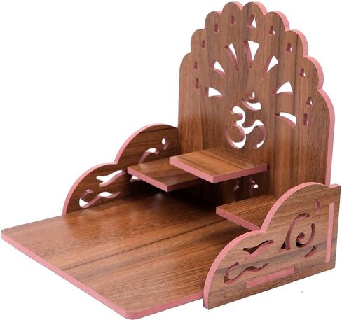 Indian Wooden Home Temple, Handcrafted Wooden Home Temple for Daily Worship Space Like Home, Office Decor Item in Kuwait
