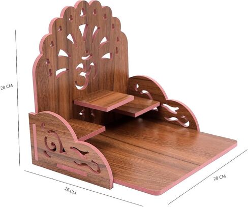 Indian Wooden Home Temple, Handcrafted Wooden Home Temple for Daily Worship Space Like Home, Office Decor Item in Kuwait