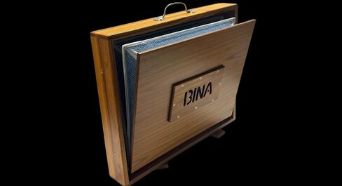 BINA Shruti Box No. 142 SPL XL, 36 Notes, Seasoned Wood, Drone Box with Dual Bellows, High Gloss Finish, 17x15x4 Inch, Includes Padded Carry Bag in Kuwait