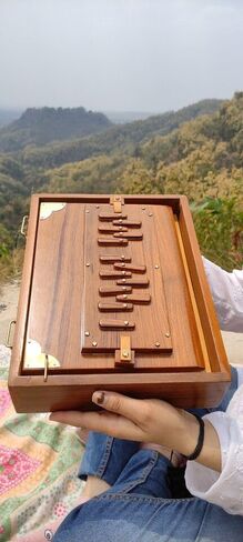Shruti Box with 13 note Tuned 432 Hertz Padded Carry Bag Made by Teak wood in Saudi Arabia