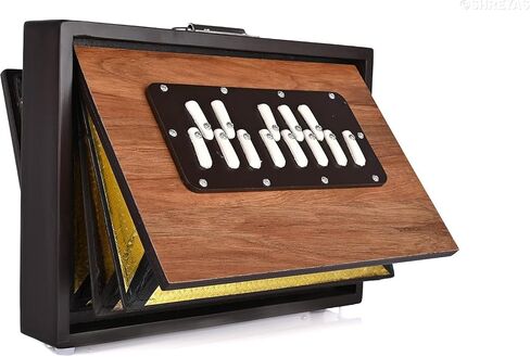 Shruti Box Musical Instrument, Pure Teak Wood Size (15" X 10" X 3"), Tune 440 Hz, Gig Bag, Key -C To C, Shruti Box with Carry Bag in Kuwait