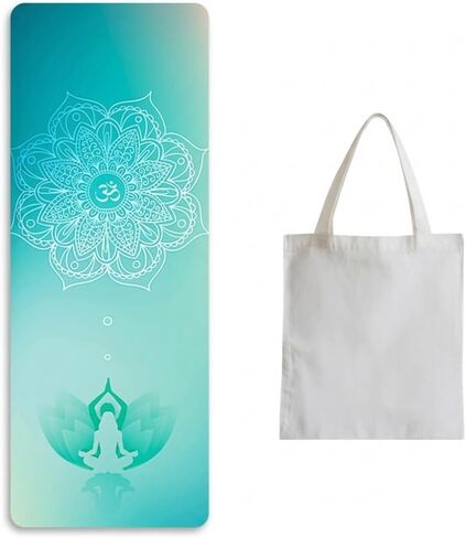 Premium Suede Yoga Mat with Natural Rubber Base - Foldable Travel Fitness Mat for Women & Men, Non-Slip & Absorbent Surface for Hot Yoga, Pilates & Meditation, Includes Portable Tote Bag in Saudi Arabia