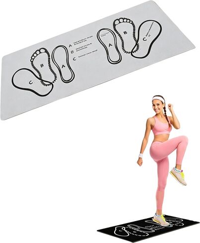 Pilates Squat Guide Mat, Absorbent Squat Matc with Foot Position, 31.5 * 13.8"Inch, Non Slip Instructional Workout Rug for Perfect Form In Squats in Saudi Arabia