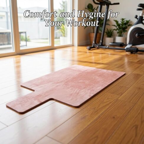 Pink Pilates Reformer Mat, Foldable Velvet, 39.4 x 24 in, Sweat-Wicking, Non-Slip Base, Hygienic, Home Gym Pilates Mat in Kuwait
