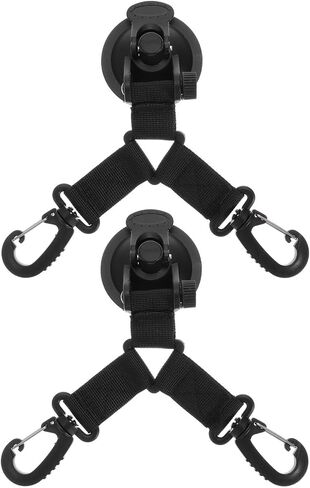 YARNOW 2 Pcs Heavy Duty Suction Cup Anchors for Car and Tarp Securing Hooks, Easy to Use Silicone and Plastic Camping Tarp Accessories for Outdoor Camping and Home Storage in Kuwait