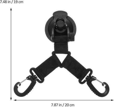 Holibanna 2 Pcs Heavy Duty Outdoor Suction Cup Anchors Tent Securing Hooks for Camping Tarp Supplies, Black Silicone and Plastic Material, No Punching Required, Easy to Use for Outdoor in Kuwait