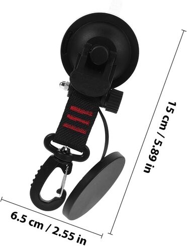 jojofuny 1pc Heavy Duty Tent Suction Cup Hook with Securing Tie for Car Rv Outdoor Camping Tarp Strong Load-Bearing Lightweight Anchor for Smooth Surfaces in Kuwait