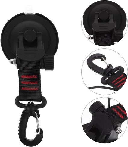 jojofuny 1pc Heavy Duty Tent Suction Cup Hook with Securing Tie for Car Rv Outdoor Camping Tarp Strong Load-Bearing Lightweight Anchor for Smooth Surfaces in Kuwait