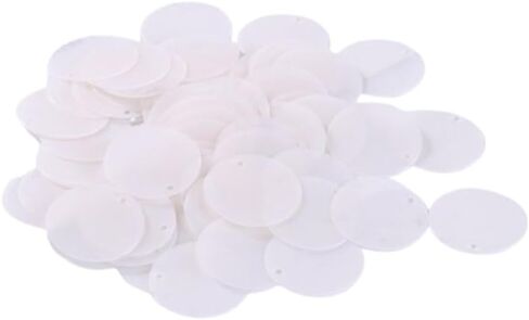 Washer,Stainless Washer, Paillettes Applique, 200pcs PVC Round Dull Polish Sequins, 12mm Matte Golden Sequin(Matte Gold) in Kuwait