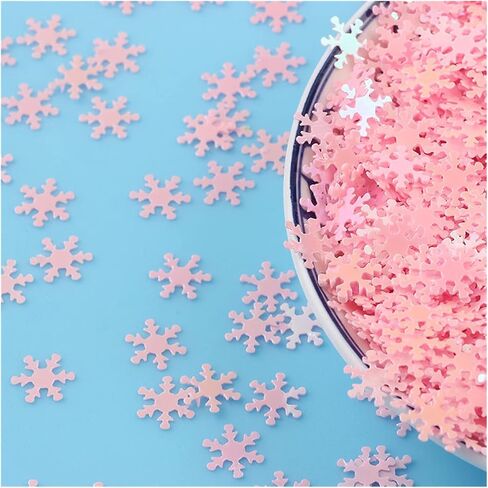 غسالة، غسالة غير قابلة للصدأ، زخارف Paillettes، 10 جم 9 مم ترتر PVC مسطح على شكل زهرة الثلج ترتر فضفاض (أزرق فاتح) in Kuwait
