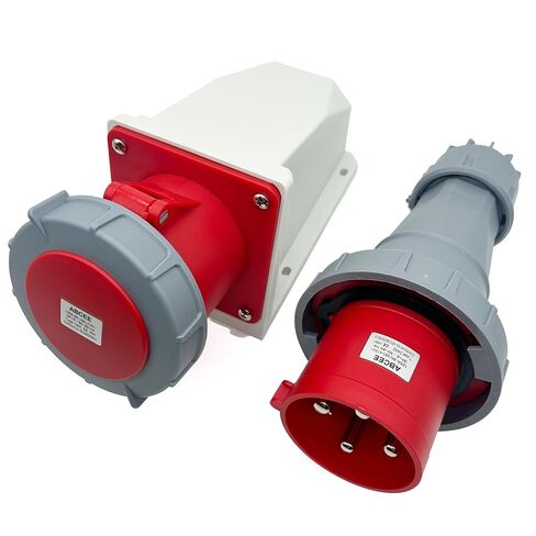 125A 4Pin ذكر+موصل أنثى، (متوافق مع 100 أمبير كهربائي)، 380V-415V 3P+E 6H موصل صناعي مقاوم للماء، IEC60309 IP67 قابس ومقبس صناعي، موصل اقتران الكابل (مجموعة واحدة) in Kuwait