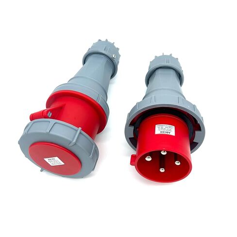 125A 4Pin ذكر+موصل أنثى، (متوافق مع 100 أمبير كهربائي)، 380V-415V 3P+E 6H موصل صناعي مقاوم للماء، IEC60309 IP67 قابس ومقبس صناعي، موصل اقتران الكابل (مجموعة واحدة) in Kuwait