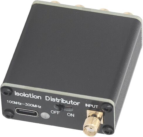 Zunate Active RF Isolation Distributor, 100kHz to 150MHz Signal Splitter with 50 Ohm Impedance for SDR, GPSDO, Clock Sources, and Radio Systems, 600mAh in Kuwait