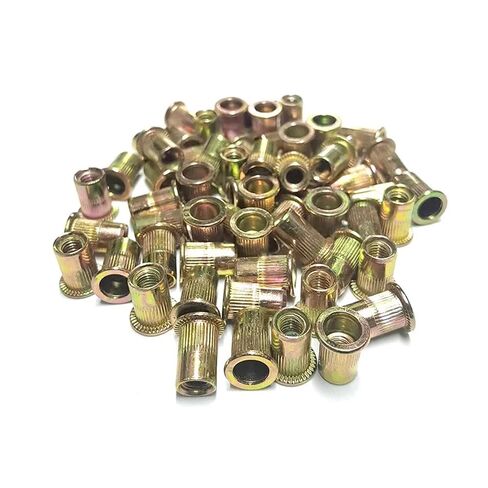 Pull Rivet nut, Flat Head, Vertical Pattern, Small countersunk Head, Ram Screw Cap, Galvanized M6 in Kuwait