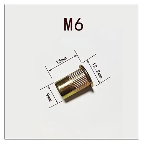 Pull Rivet nut, Flat Head, Vertical Pattern, Small countersunk Head, Ram Screw Cap, Galvanized M6 in Kuwait