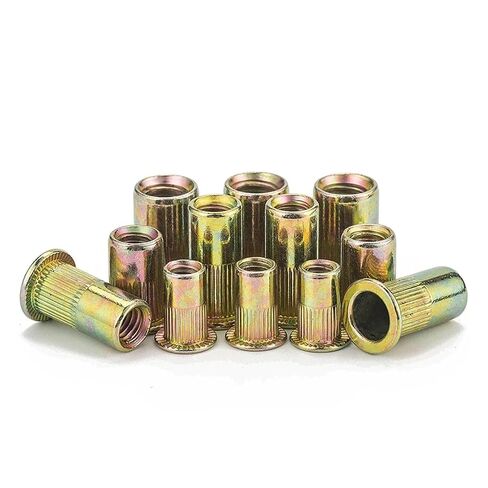 10-50Pcs M3 M4 M5 M6 M8 M10 M12 Zinc Plated Carbon Steel Rivnut Flat Head Threaded Rivet Insert Nutsert Cap Rivet Nut(M8 (20pcs)) in Kuwait