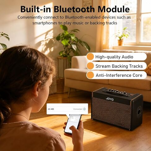 JOYO 40W Guitar Amp for Acoustic Guitar AC-40S Bundle with JOYO Studio Monitor Headphones JMH-01 in Kuwait